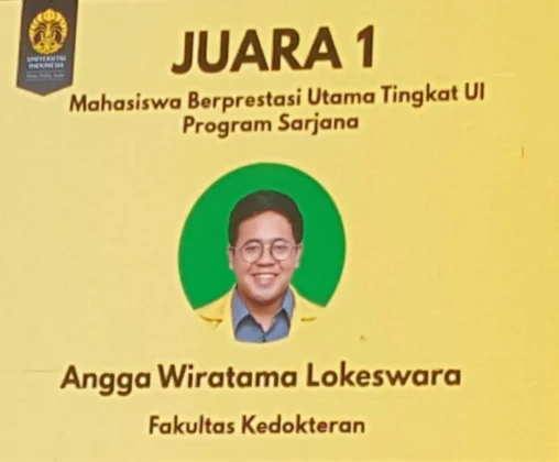 Angga Wiratama Lokeswara Juara 1 Mapres Utama UI 2018