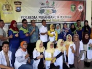 Hari Kartini, Polresta Pekanbaru Buka Kegiatan Bakti Sosial Kesehatan