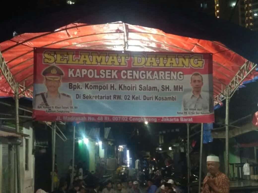 Jalin Silaturahmi, Kapolsek Cengkareng Hadiri Pelantikan Ketua RW Terpilih