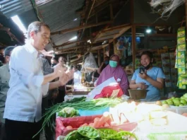 Jokowi Disambut Antusias Pengunjung Pasar Karanganyar