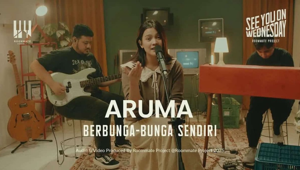 Lirik Lagu Berbunga Bunga Sendiri - Aruma